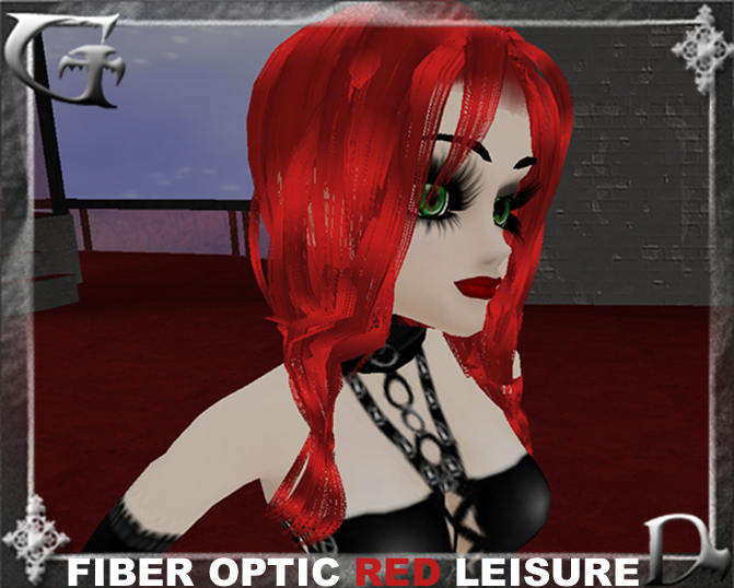 GothicDistortions Fiber Optic Red Leisure Hair