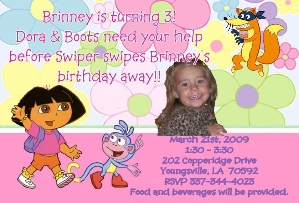Brinnslee's Birthday Invitation 2009