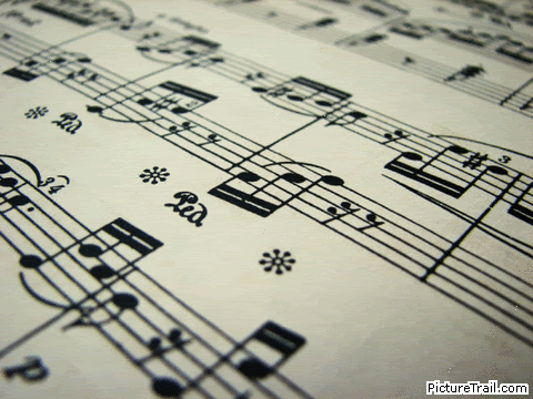 black music notes on white Pictures, Images and Photos
