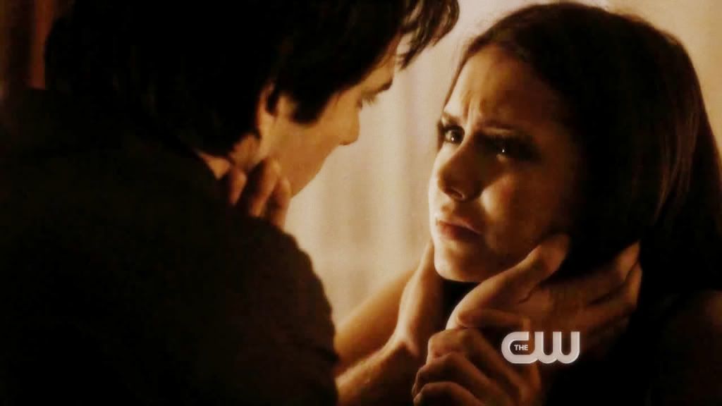 vampire diaries damon and elena kiss. Almost-Kiss-damon-and-elena-