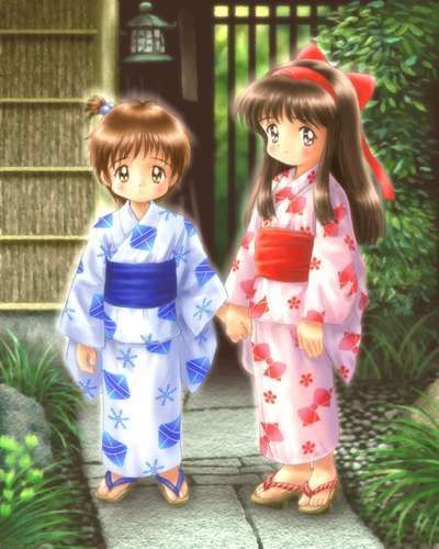 cute anime kimono. 100%. kawaii