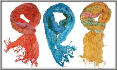 Impressionist Watercolor Crinkle Scarf