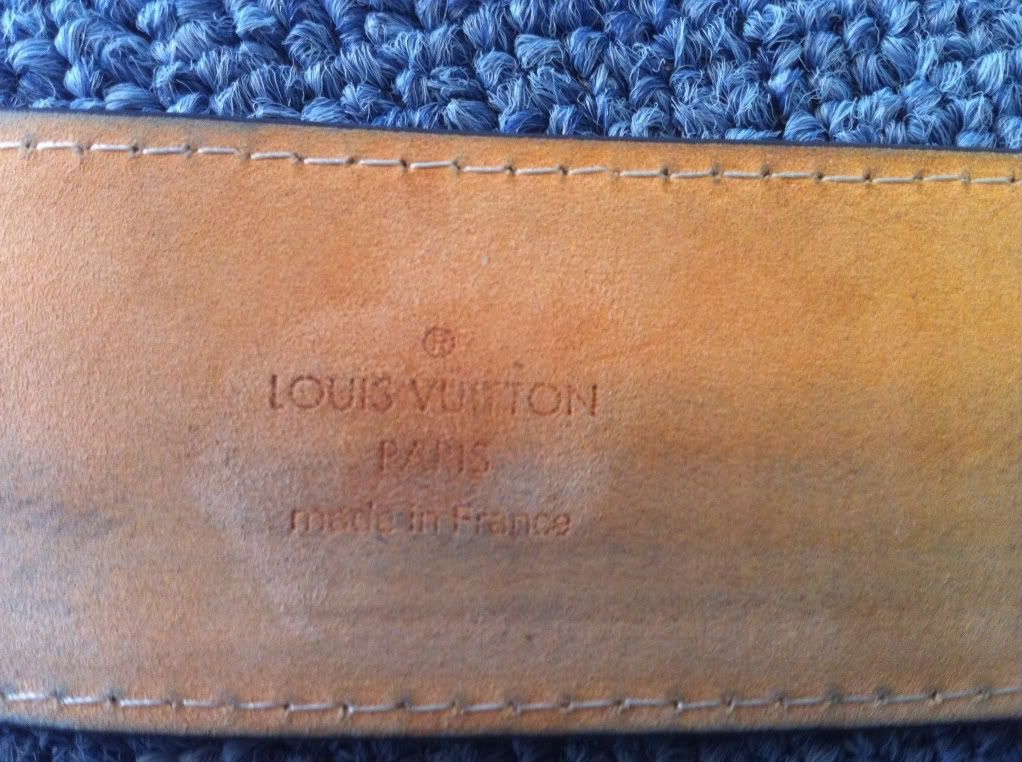 Authenticity Check on Louis Vuitton Monogram Belt with Gold LV Buckle - AuthenticForum