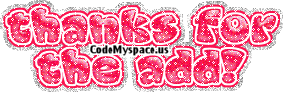 Thanks add Myspace Comment