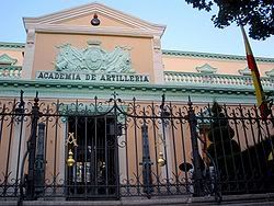 Actual Academia de Artillería. En su inicio ocupó el Alcazar de Segovia