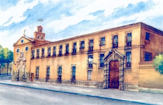 Fachada de la Academia de Alcalá de Henares en 1803