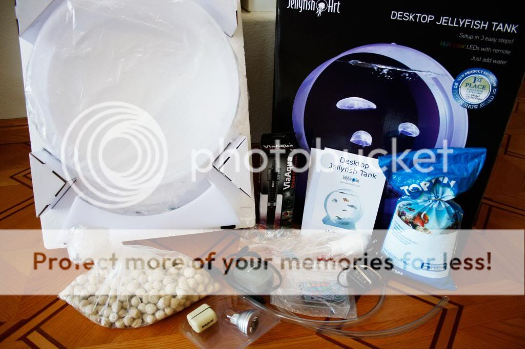 Desktop Moon Jellyfish Art Tank 6 Gallon Live Aquarium Extra Accessories