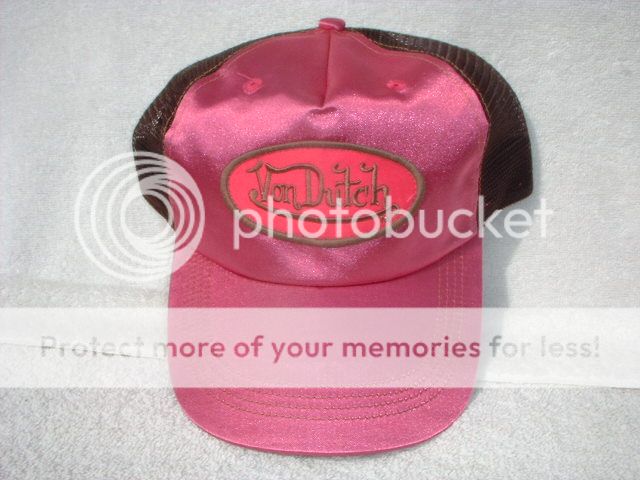 Von Dutch Vintage Trucker Hat Cap Magenta Satin NR