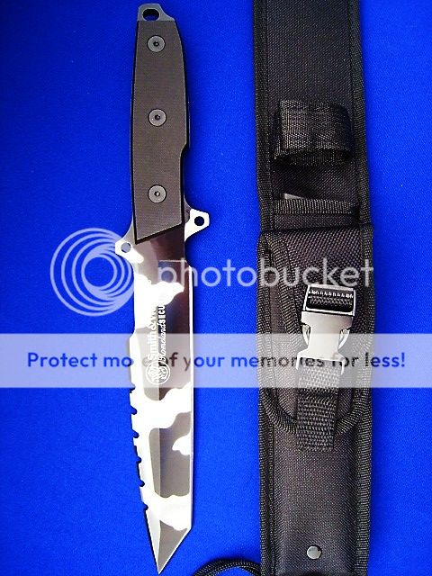 SMITH & WESSON HOMELAND SECURITY TIGER CAMO TANTO BLADE IMPRESSIVE 