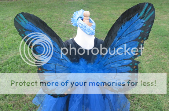   Feather Butterfly Princess Girl Halloween Handmade Costume 5T   8T
