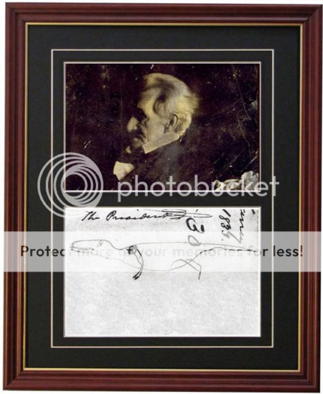 ANDREW JACKSON portrait autograph doodle War of 1812  