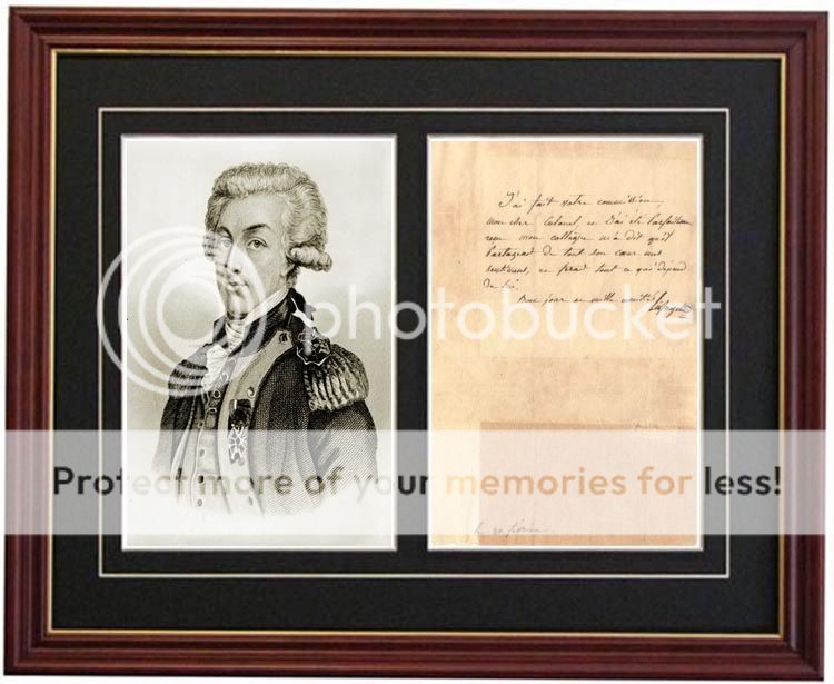 Marquis de Lafayette George Washington Signed Signature